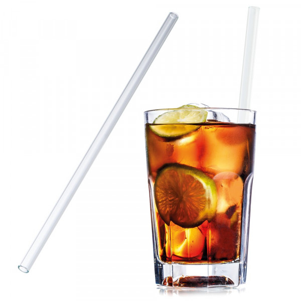 Strohhalm aus Glas 23 cm