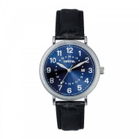 Blau, schwarz, silber, weiß