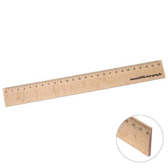 Holz-Lineal 25 cm