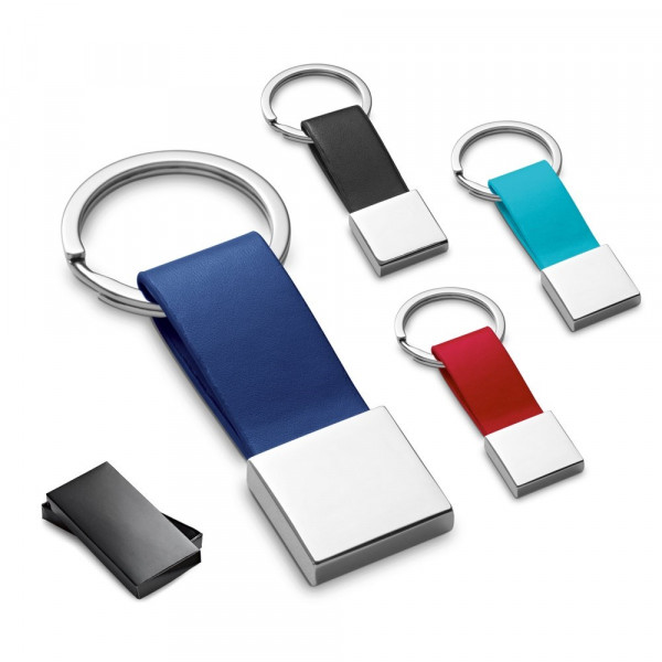 BUMPER. Schlüsselanhänger aus Metall und Kunstleder