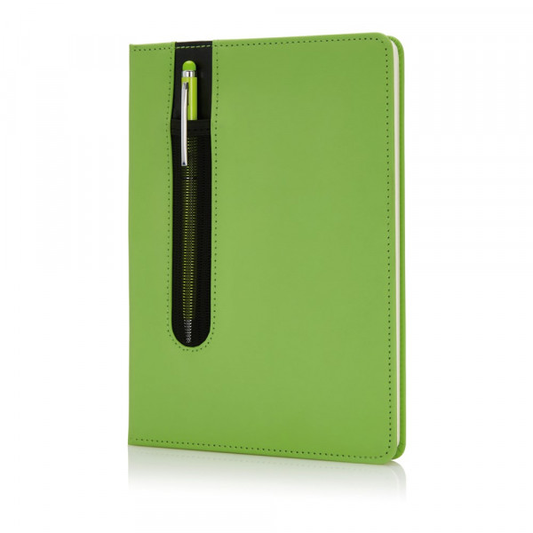 Basic Hardcover PU A5 Notizbuch mit Stylus-Stift