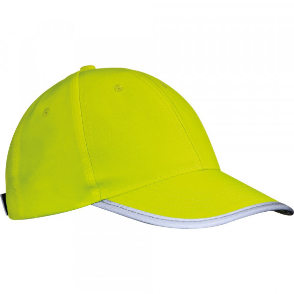 AZO-freie 6 Panel Baseballcap für Kinder aus Polyester mit reflektierender Borte