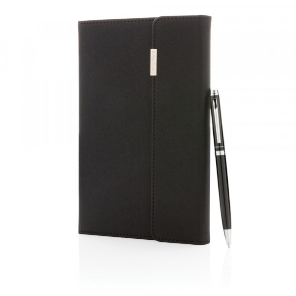 Swiss Peak Deluxe A5 Notizbuch mit Stift