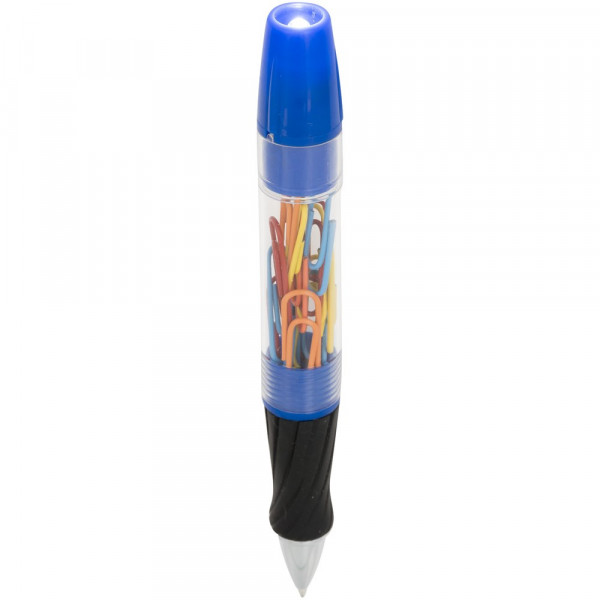 King Kugelschreiber mit LED und Büroklammern