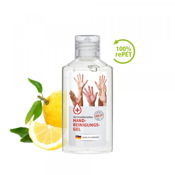 Handreinigungsgel, 50 ml, Body Label (R-PET)