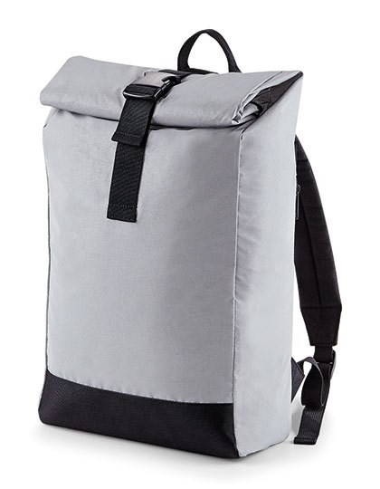 BagBase - Reflective Roll-Top Backpack