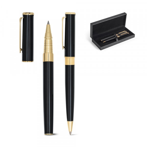 VERSAILLES. Schreibset mit Tintenroller und Kugelschreiber aus Metall