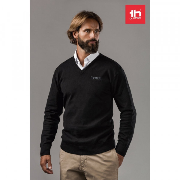 THC MILAN. Herren Pullover mit V-Ausschnitt