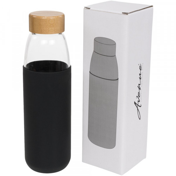 Kai 540 ml Sportflasche aus Glas mit Holzdeckel