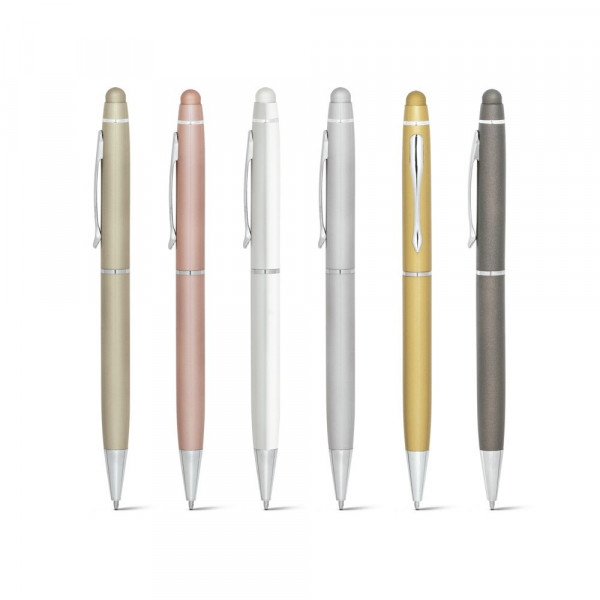 JULIE. Kugelschreiber aus Metall mit Touchpen-Spitze