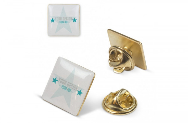 Metall Pin, quadratisch