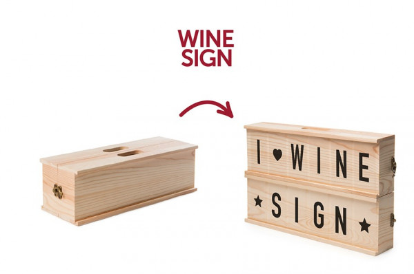 Rackpack Winesign– Weingeschenkbox UND Stecktafel in einem!