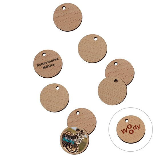 Holz-1€-Chip aus Birkenholz