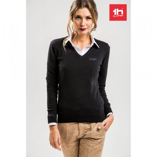 THC MILAN WOMEN. Damen Pullover mit V-Ausschnitt