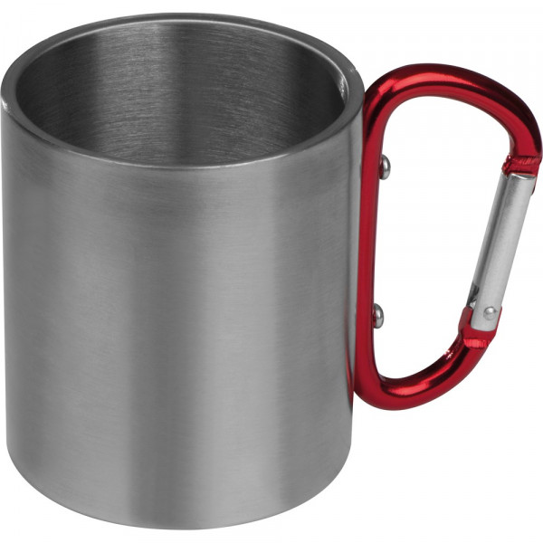 Tasse aus Metall mit Karabinerhaken