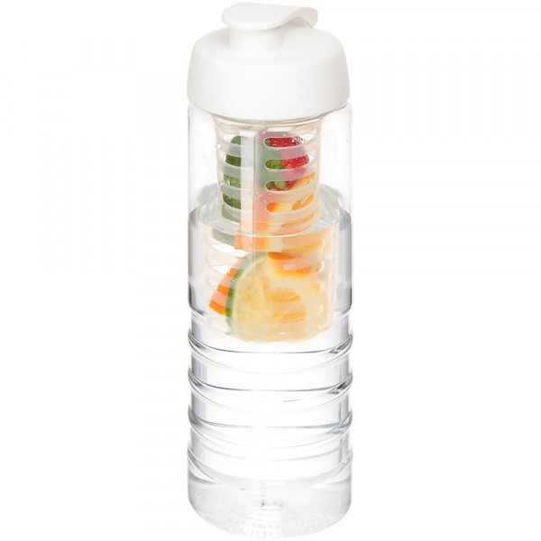 H2O Treble 750 ml Flasche mit Klappdeckel und Infusor