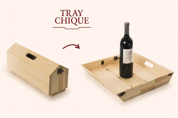 Rackpack Traychique: Weingeschenkbox UND Tablett in einem!