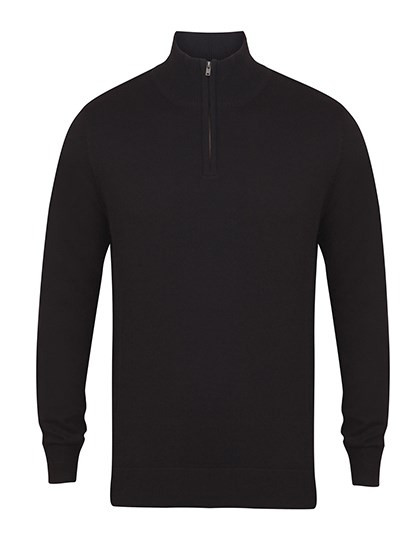 Henbury - Men`s Quarter Zip Jumper