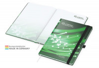 individuell bedruckt mit Gummiband und Stiftschlaufe in schwarz