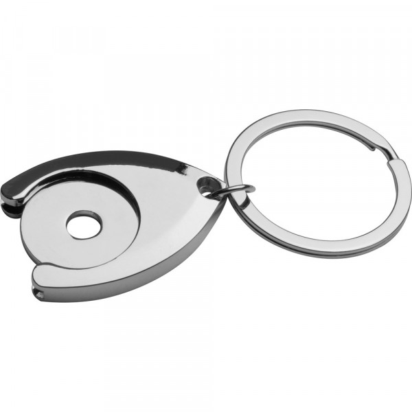 Metall-Schlüsselanhänger mit Einkaufschip
