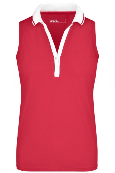 Ladies' Elastic Polo Sleeveless