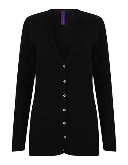 Henbury - Ladies` Lightweight V-Neck Cardigan