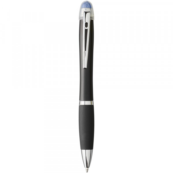 Nash beleuchteter Kugelschreiber mit schwarzem Schaft und Griff