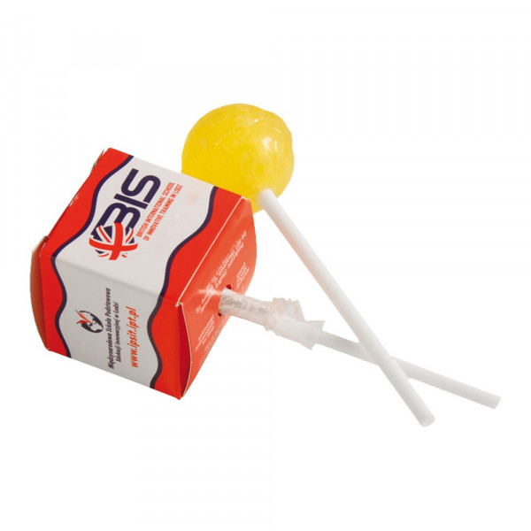 Lutscher in viereckigem Karton