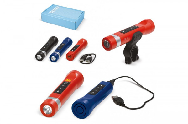 Powerbank 2200mAh, Lautsprecher 2W & Taschenlampe