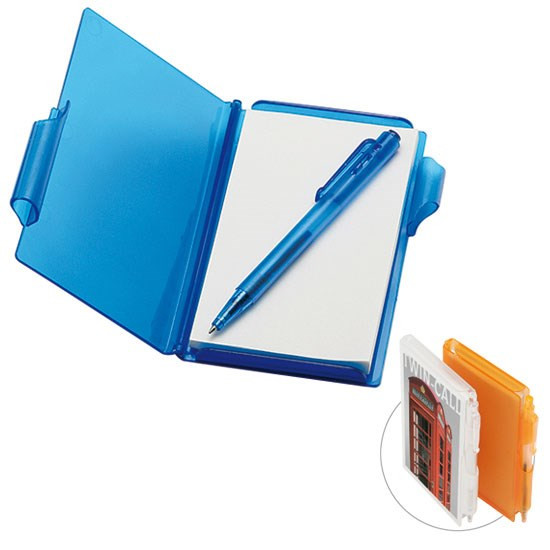 Notizbuch mit Druckkugelschreiber