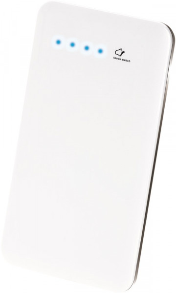 Flache Powerbank mit 4.000 mAh und berührungsempfindlicher Ladestandsanzeige