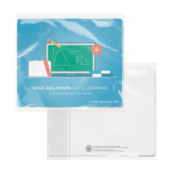 POLYCLEAN rPET Displaytuch 18x15 cm im Cellulosebeutel, All-Inclusive-Paket