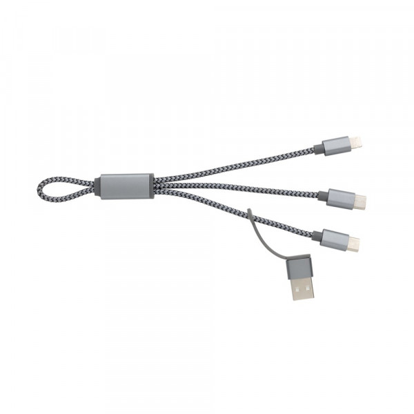 4-in-1 umwobenes Mini-Ladekabel