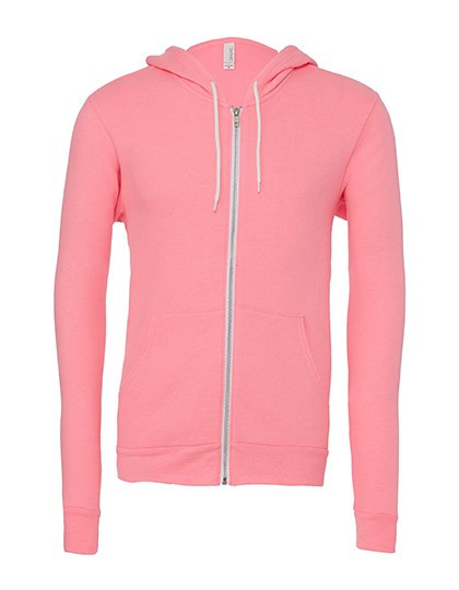 Canvas Unisex Zip-Up Poly-Cotton Fleece Hoodie