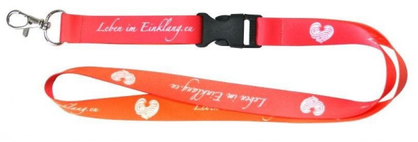 Schlüsselband mit Karabinerhaken und Schnappverschluss